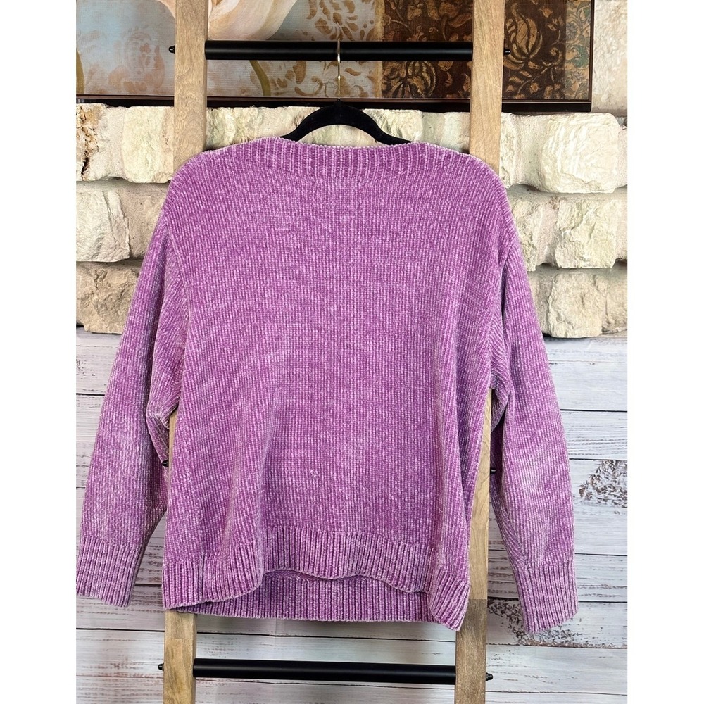 Tommy Bahama Womens‎ Lavender Purple Chenille Ribbed Boat Neck Sweater Size S - Picture 5 of 6